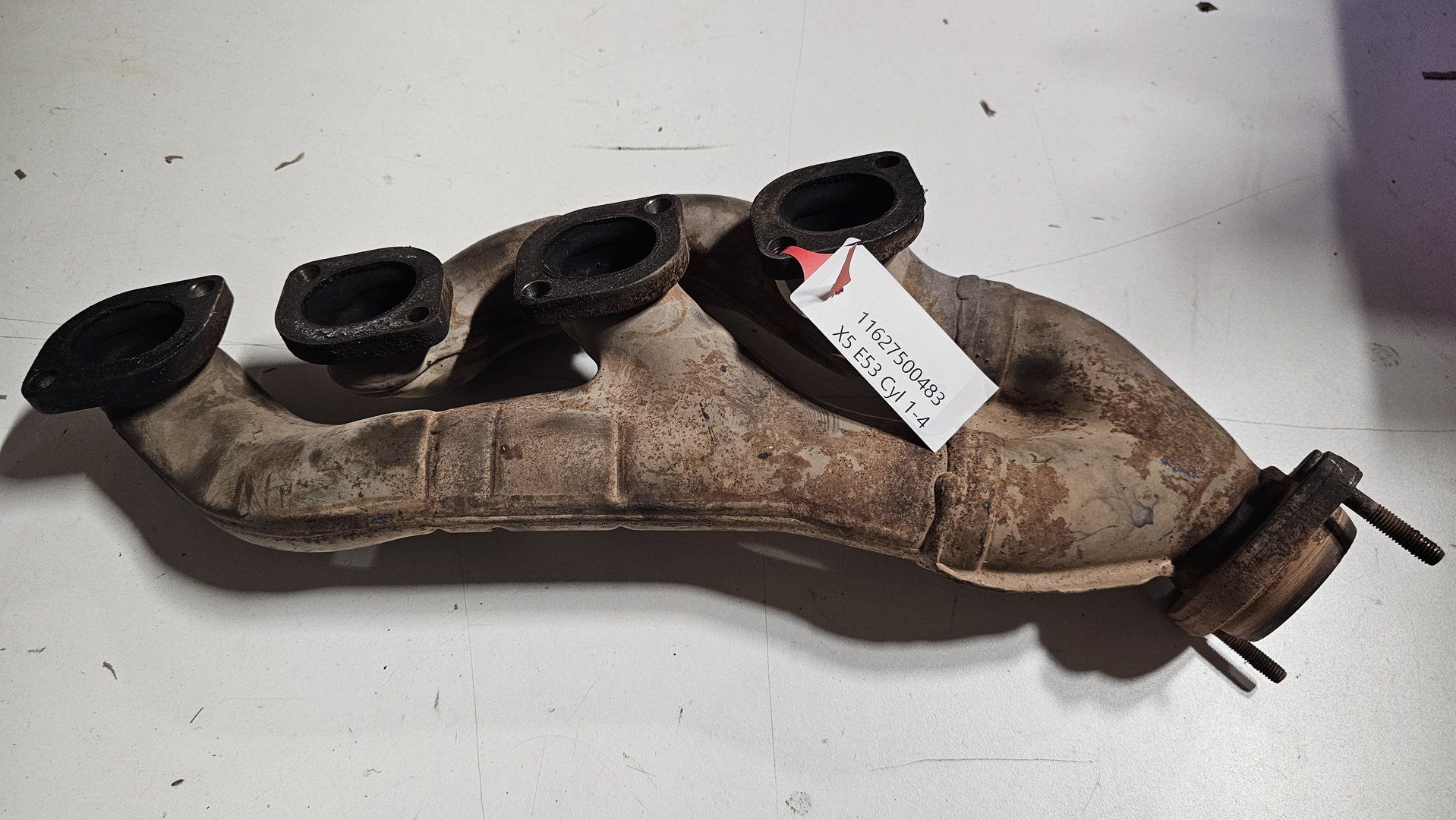 escapespruitstuk Cyl 1-4 BMW X5 E53 motorcode M62B44 11627500483 7500483 exhaust manifold usado en Menorca foto 2