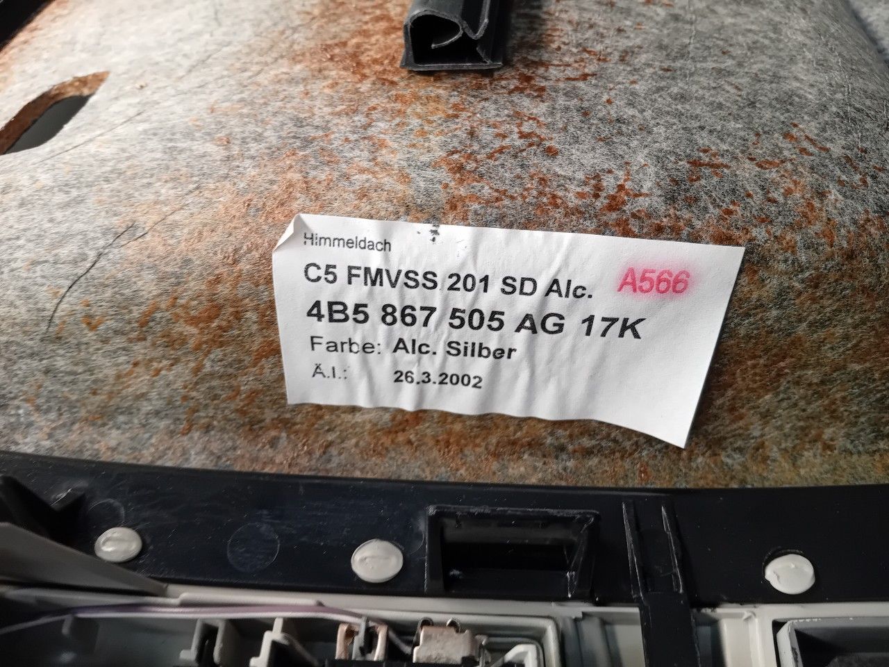 Hemelbekleding Audi RS 6 headlining usado en Menorca foto 4