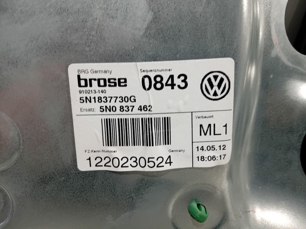 Raammechaniek elektrisch rechts voor Volkswagen Tiguan window mechanism usado en Menorca foto 3