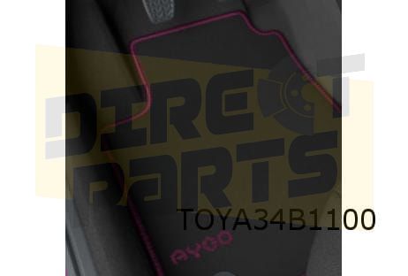 Toyota Aygo mattenset (4x) 'velours' (Reddish Purple) originalineel! PW2100H004D4 car mats complete usado en Menorca foto 2