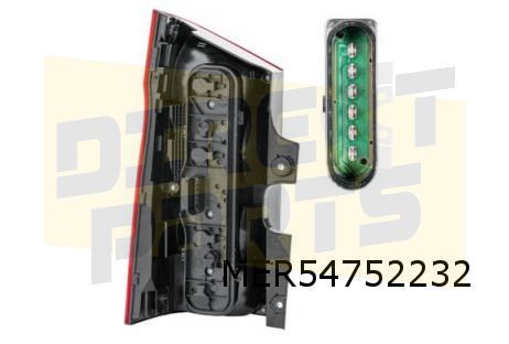 Mercedes-Benz Vito / V-Clase (12/14-) (W447) achterlicht Rechts (bij achterdeuren) (Vito) OES! A4478201264 RESTPARTIJ! tail light single usado en Menorca foto 3