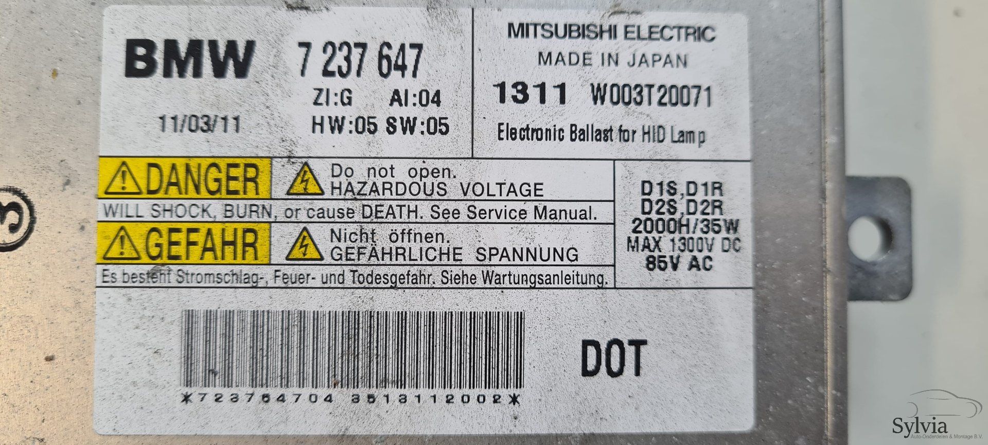 Xenon Starter ballast module BMW E9x F2x F1x X1 E84 Z4 E89 7237647 xenon starter usado en Menorca foto 4