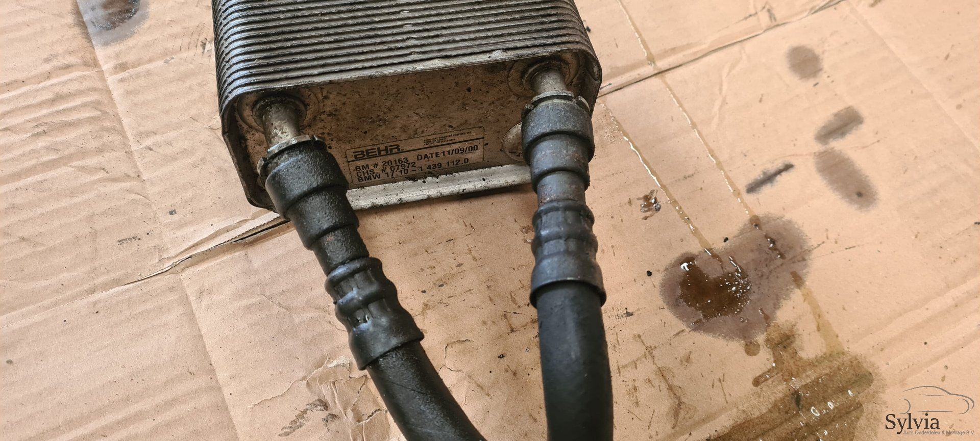 Warmtewisselaar oliekoeler automaatbak met Leiding BMW X5 E53 M62 1439112 heat regulator usado en Menorca foto 2