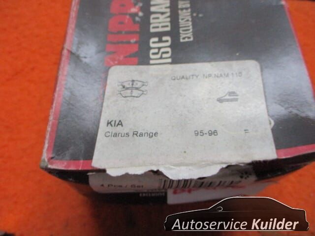 Remblokken voorzijde Kia Clarus Nipparts J3600303 BP436 BLF1071 0K9A0328Z brake pad set usado en Menorca foto 3