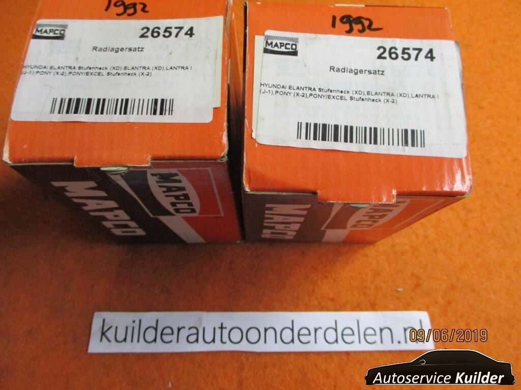 2X Wiellager achter Hyundai Excel lantra pont MAPCO GMBH wheel bearing steering knuckle bearing usado en Menorca foto 2