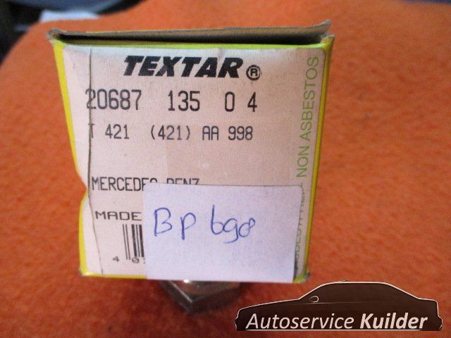 Remblokken achter Mercedes 190 W201 Textar BP698 blf342 0004200120 brake pad set usado en Menorca foto 3