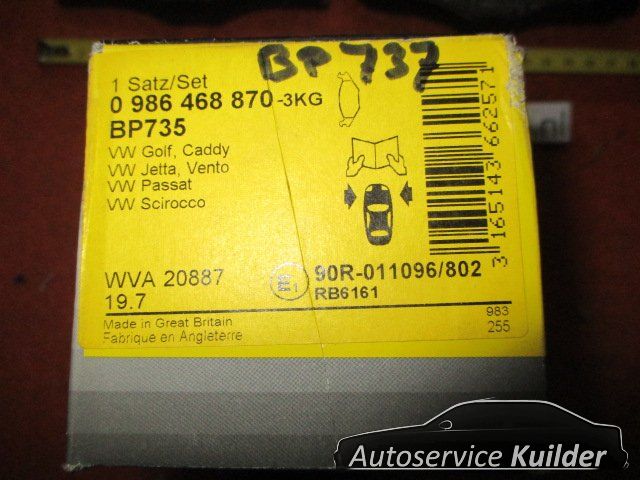 Remblokken voorzijde VW golf I II III Seat Ibiza II BP737 bosch 171698151F brake pad set usado en Menorca foto 5