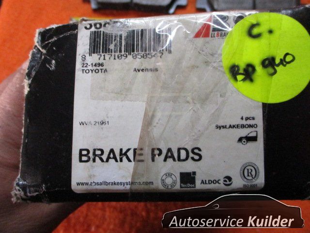 Remblokken voorzijde Toyota Avensis Celica MR2 II BP940 ABS36866 0446512160 brake pad set usado en Menorca foto 3