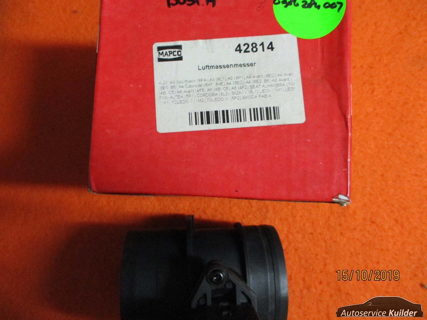 nuevoe luchtmassameter Audi VW seat 1,9tdi 2,0tdi MAPCO mass flow meter usado en Menorca foto 4