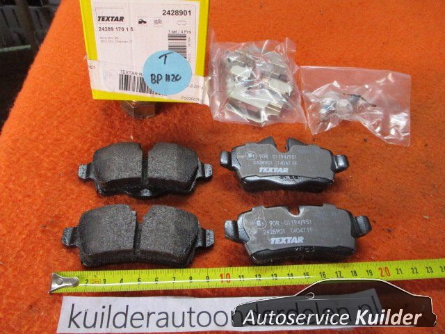 Remblokken achter Mini R56 Cabriolet R57 Clubman BP1305 Textar 2428901 34216772894 brake pad set usado en Menorca