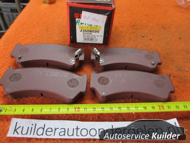 Remblokken voorzijde Suzuki Baleno EG bp1169 Nipparts J3608020 5581064G00 brake pad set usado en Menorca