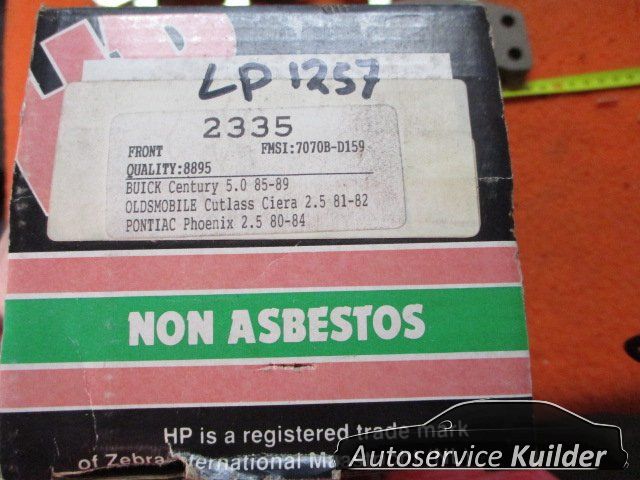 Remblokken voorzijde Pontiac Phoenix LP1257 HP2335 brake pad set usado en Menorca foto 4