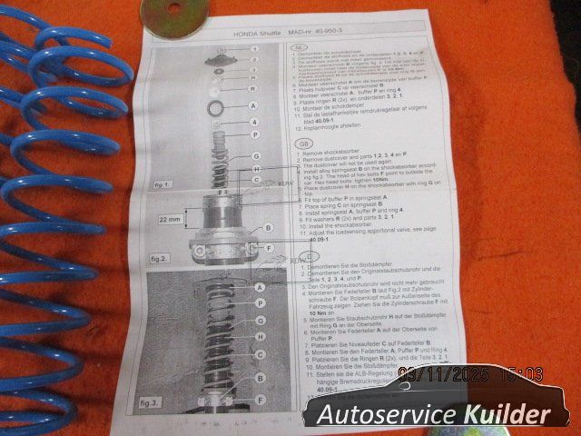 Hulpveren set Honda Shuttle RA MAD HV-409503 support springs set usado en Menorca foto 3