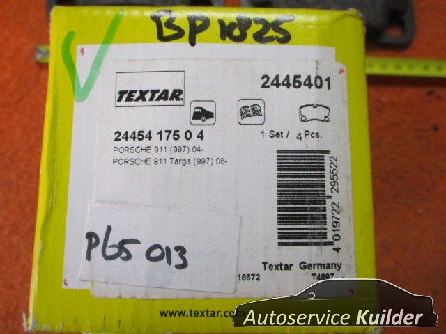 Remblokken Porsche 911 (997) 3,6 24v carrera achterzijde BP1825 Textar 2445401 99735294701 brake pad set usado en Menorca foto 5