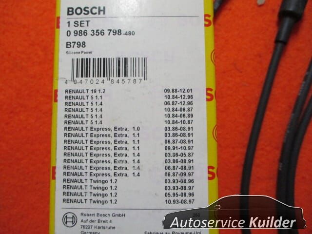 Bougiekabelset Renault super 5 Twingo I Volvo 340-360 BOSCH spark plug cable usado en Menorca foto 2
