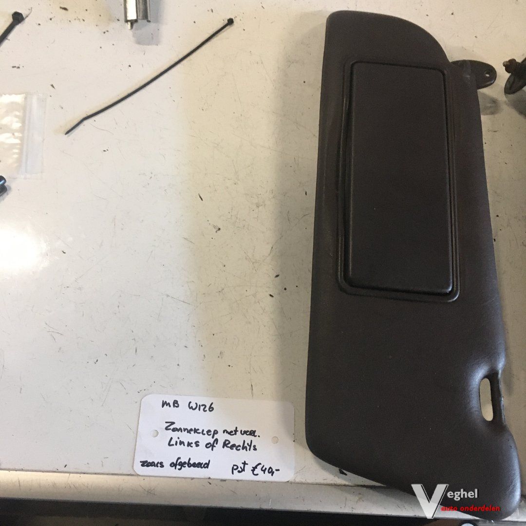 Mercedes W126 Zonneklep Links of Rechts met verlichting Kleur Bruin sun visor left and right usado en Menorca