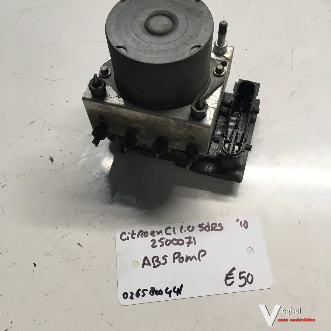 Citroen C1 1.0 5drs 2010 Wagennr 2500071 ABS Pomp 0265800441 abs pump usado en Menorca