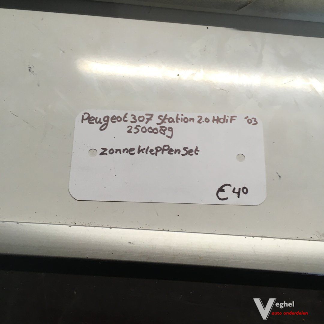 Peugeot 307 Station 2.0 hdi 2003 Wagennr 2500089 Zonnekleppen set sun visor left and right usado en Menorca