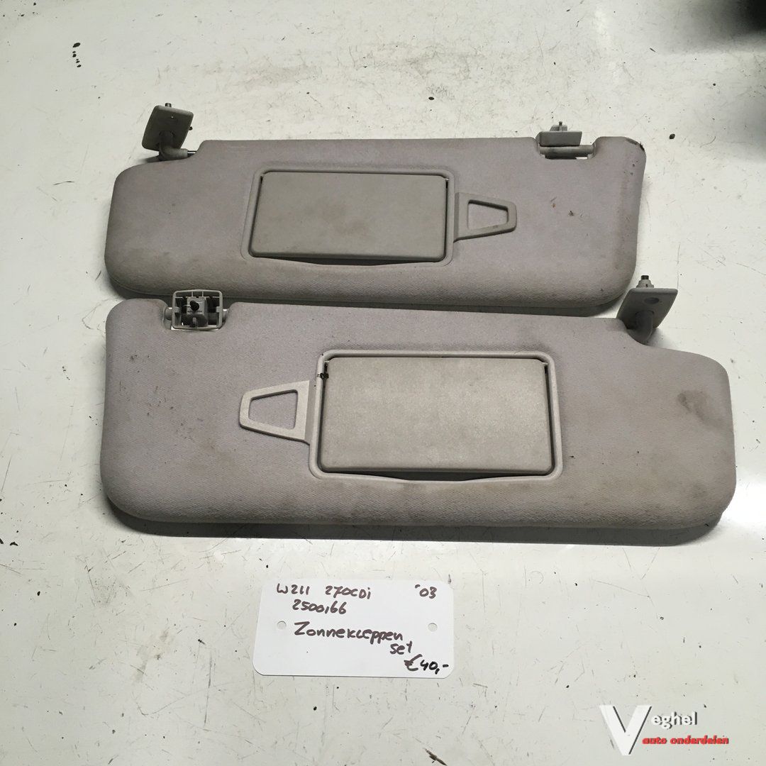 Mercedes W211 270 CDI sedan 2003 2500166 Zonnekleppen set sun visor left and right usado en Menorca