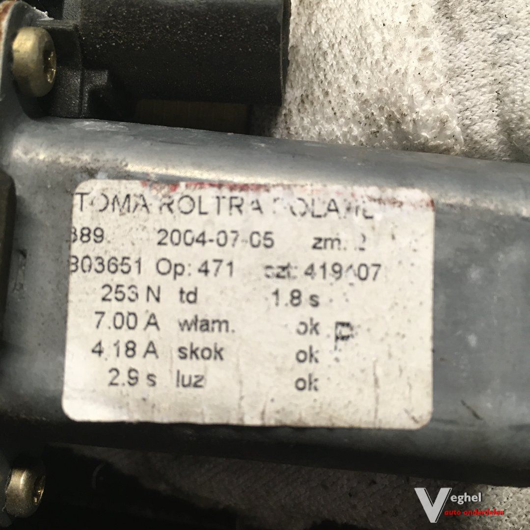 Fiat Panda 2004 Elektr Raammechanisme met motor Rechtsvoor window mechanism usado en Menorca foto 3