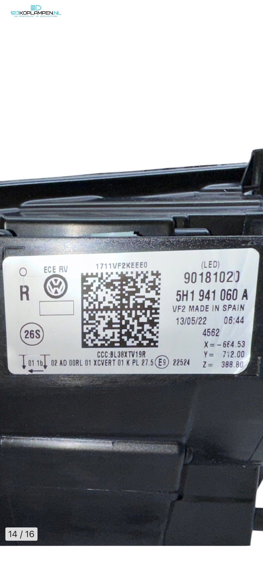 Volkswagen Golf 8 GTI Full LED IQ.Light Red Koplampen Set 5H1941059A / 5H1941060A – completo met modules headlight left and right usado en Menorca foto 14