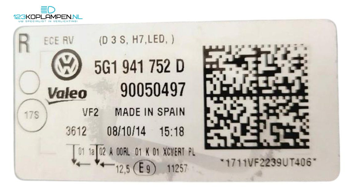 Volkswagen Golf 7 Bi-Xenon R R20 Koplampen Set 5G1941751D / 5G1941752D headlight left and right usado en Menorca foto 14