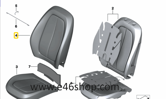 Bekleding Sattelbraun BMW F45 F46 rechts oe 52107374866 nuevo org bmw seat upholstery usado en Menorca foto 5