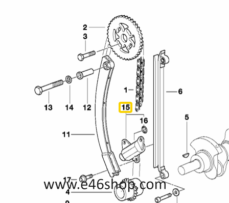 Kettingspanner BMW E36 E46 E34 Z3 oe 11311247952 distribution chain separate usado en Menorca foto 3