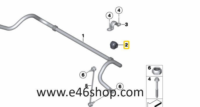 Rubber stabilisatorstang MINI r56 r58 OE 31356772843 stabiliser rod usado en Menorca foto 3