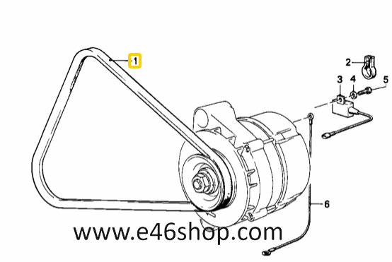 Multiriem BMW 1502 E21 E30 1500 E12 E28 OE 12311268675 multibelt usado en Menorca