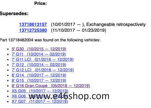 TURBO INLAAT SLANG BMW N63 MOTOR OE 13718482004 nuevo turbo hose usado en Menorca foto 6
