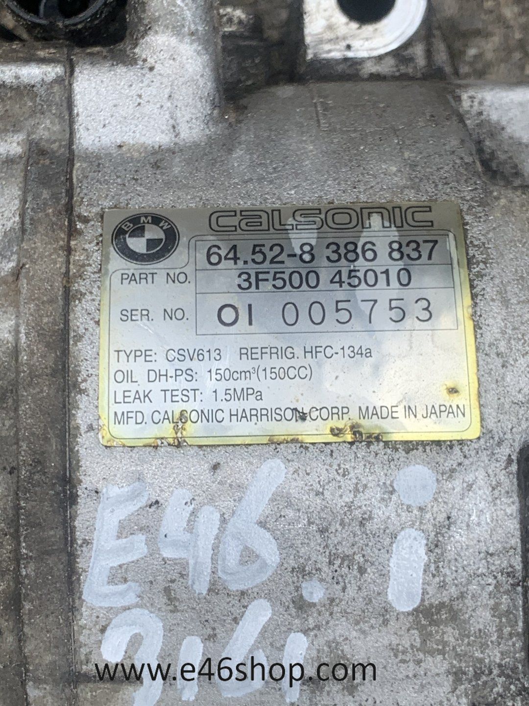 AIRCO POMP BMW E46 M43 MOTOR OE 8386837 air conditioning pump air conditioning compressor usado en Menorca foto 2