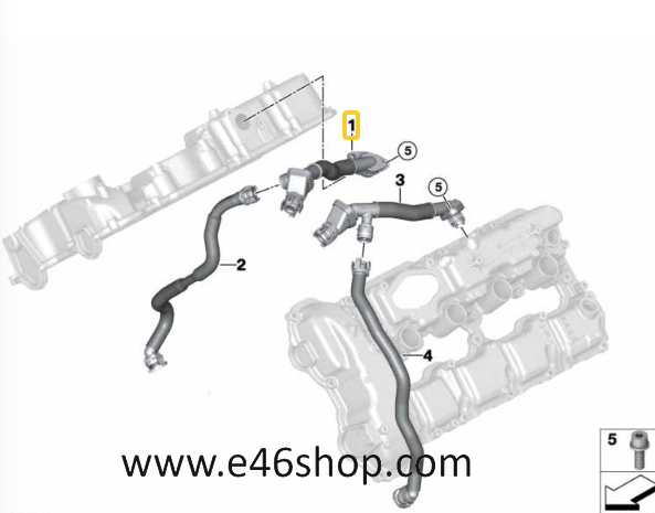 CARTERVENTILATIESLANG BMW N63 MOTOR OE 11157646086 sump ventilation usado en Menorca foto 10