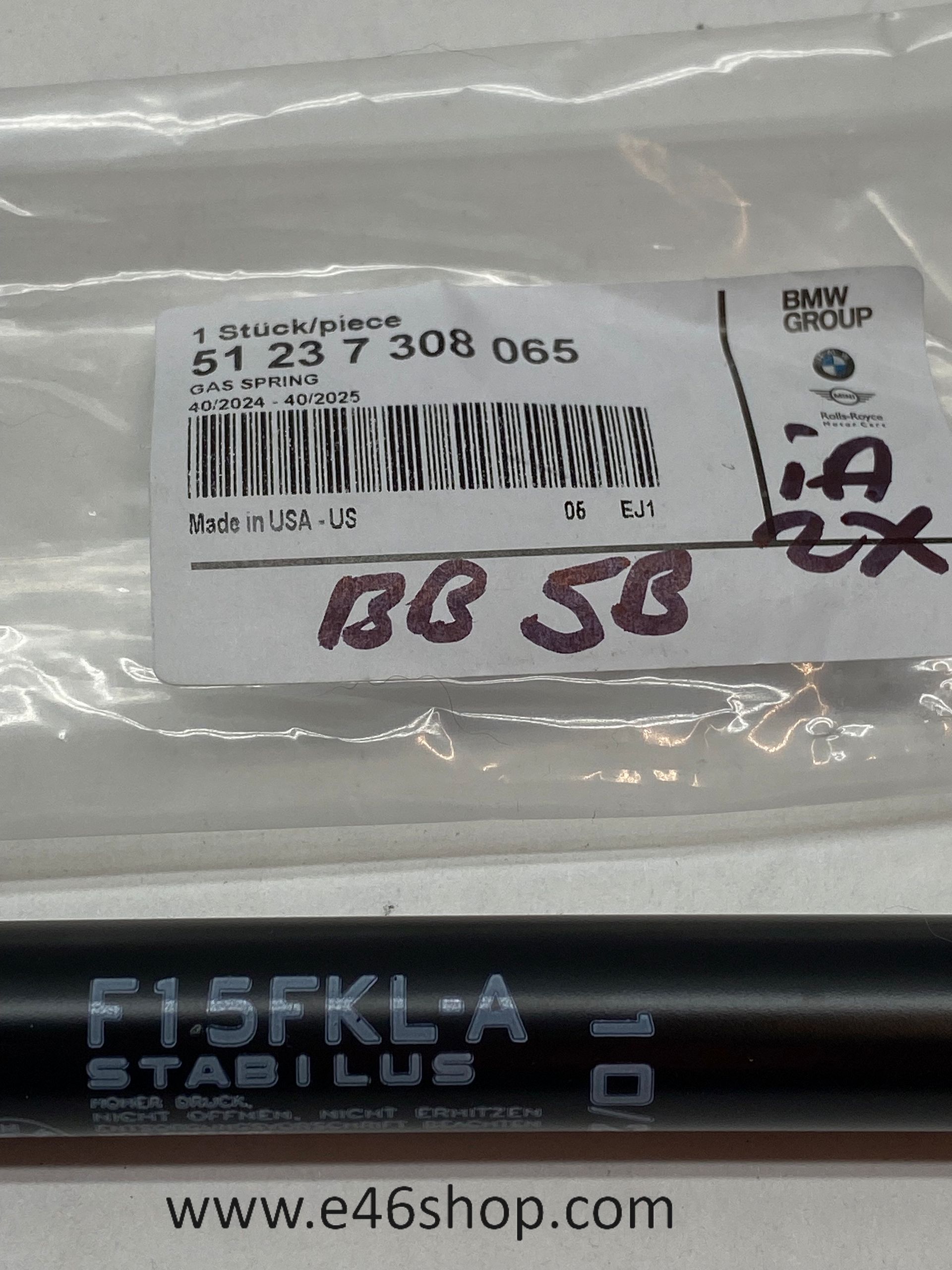 BMW X5 X6 GASVEER MOTORKAP ACTIEF OE 51237308065 gas damper bonnet usado en Menorca foto 4