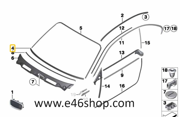LIJST ONDER VOORRUIT BMW 1 SERIE EN X1 BMW 51317133291 front windscreen rubber usado en Menorca foto 2