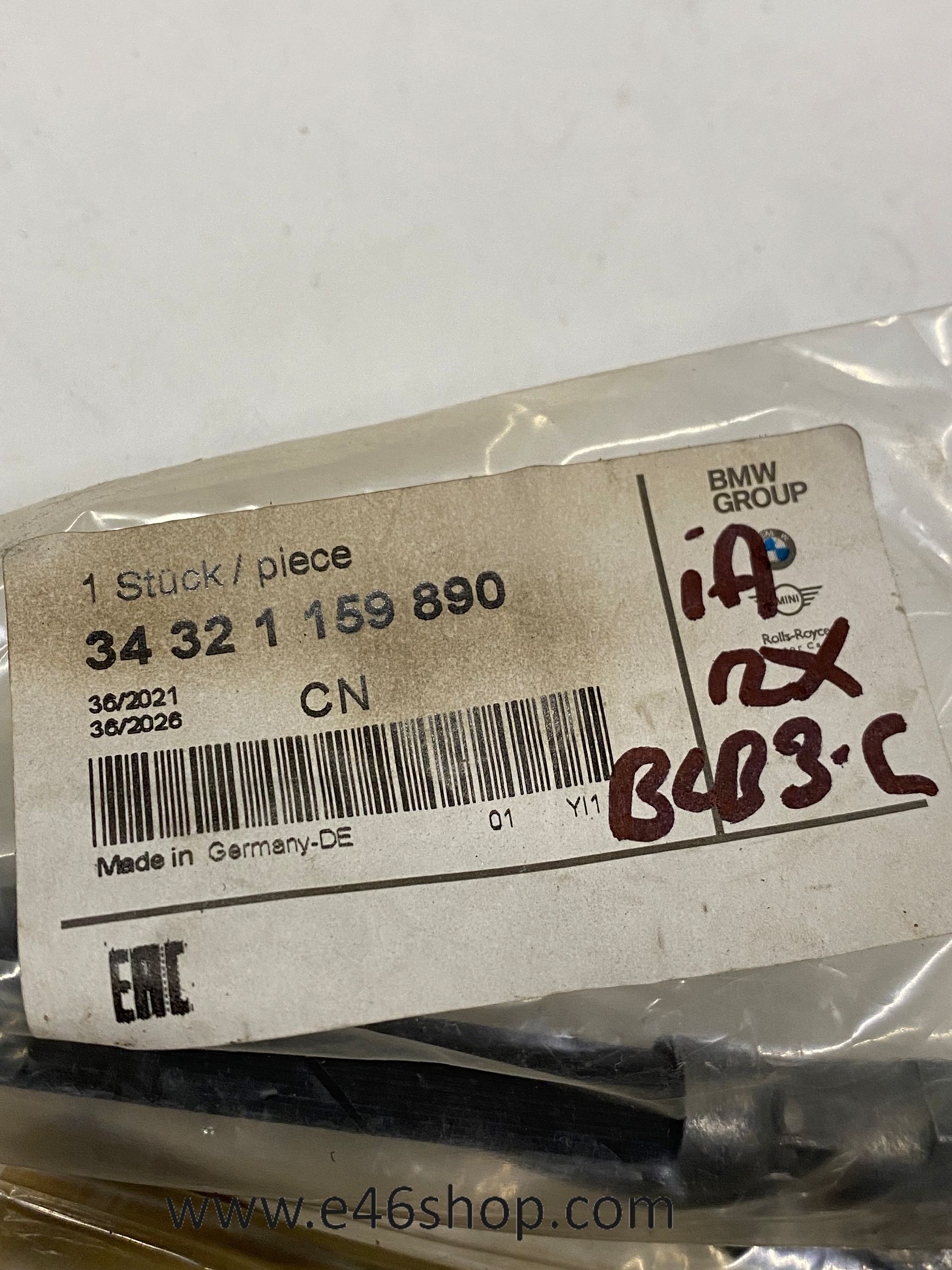 BMW REMSLANG VOORKANT OE 34321159890 nuevo ORG BMW brake hose single usado en Menorca foto 2