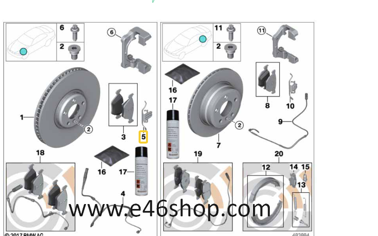 BORGVEER REMBLOKKEN BMW X4 X5 X6 OE 34116798126 nuevo caliper installation kit usado en Menorca foto 4