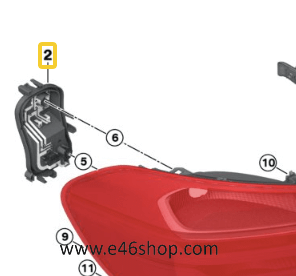 LAMPHOUDER RECHTS ACHTER BMW "4 OE 63217366066 NW ORG BMW tail light circuit board usado en Menorca foto 4
