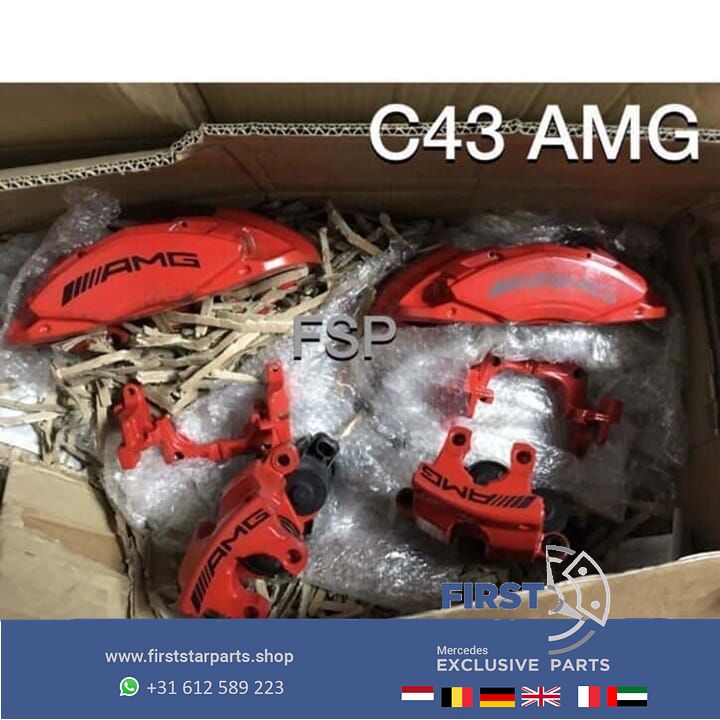 W205 C43 AMG Line Remklauwen set Mercedes rood MB C Clase brake disk + caliper left and right usado en Menorca foto 11