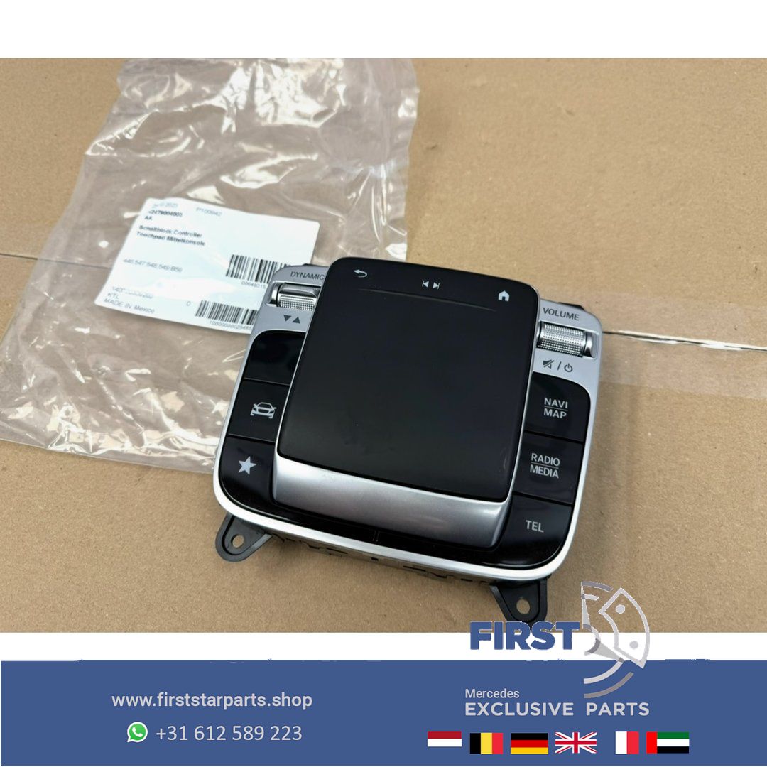A2479004003 Touchpad W177 W118 W247 H247 X247 W167 X167 Midden console A B CLA GLA GLB GLE GLS Clase 2020-2025 Mercedes bedieningspaneel A 247 900 40 03 arm rest usado en Menorca foto 2