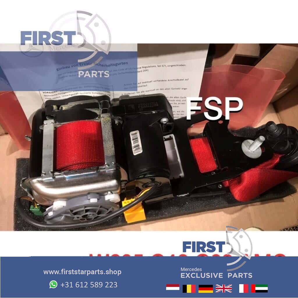 W205 C43 C63 S rode AMG Gordels Set originalineel Mercedes C Clase 2014-2019 4x Gordelspanners seatbelt complete set usado en Menorca foto 4