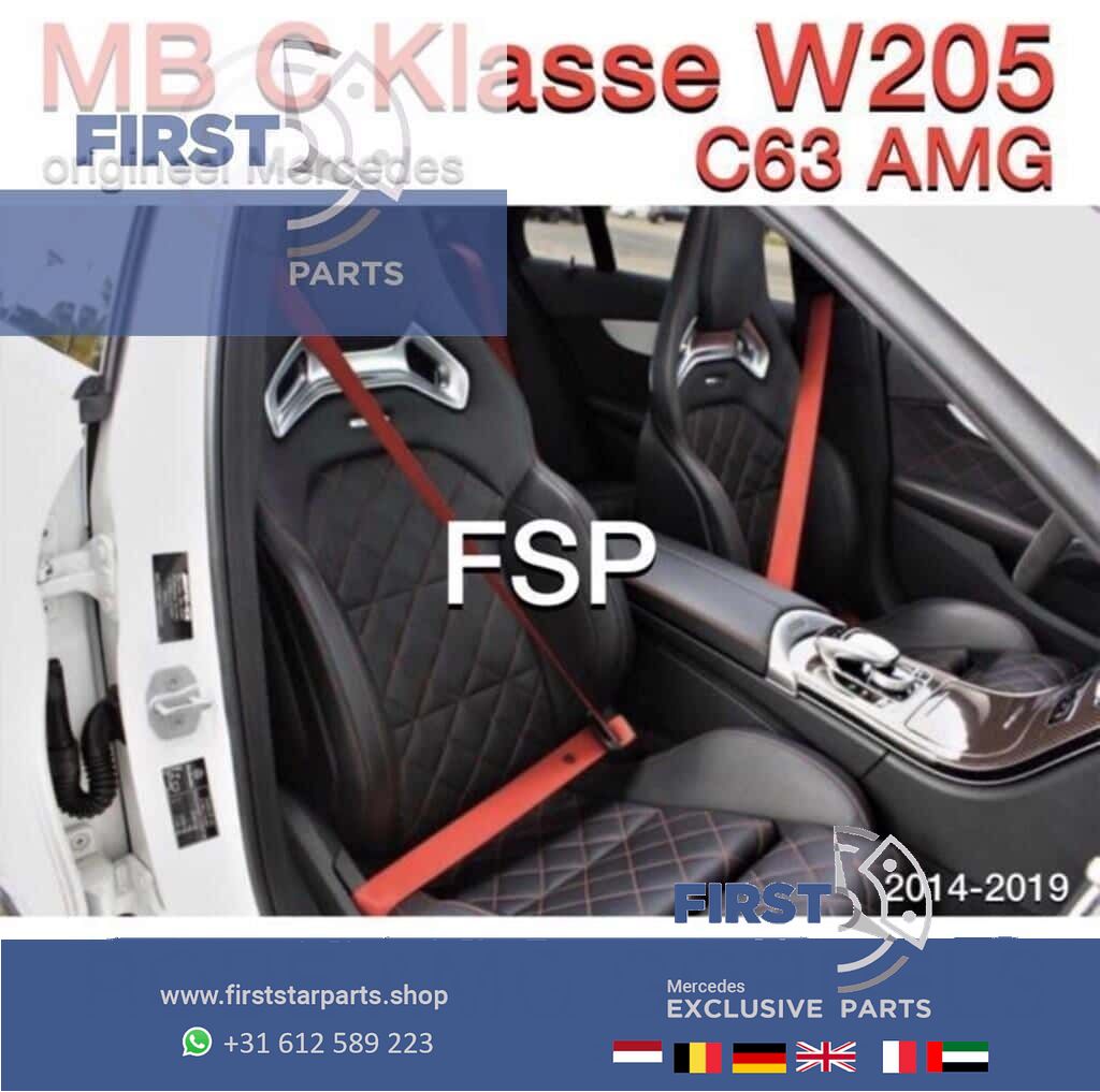 W205 C43 C63 S rode AMG Gordels Set originalineel Mercedes C Clase 2014-2019 4x Gordelspanners seatbelt complete set usado en Menorca