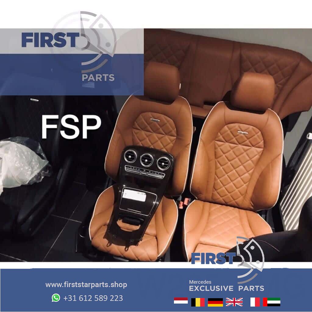 W205 C43 C63 AMG Edition Interieur Mercedes C Clase 2014-2019 bruin leer 43 63 AMG stoelen + achterbank + deurpanelen completo nuevostaat chairs and bench usado en Menorca foto 2