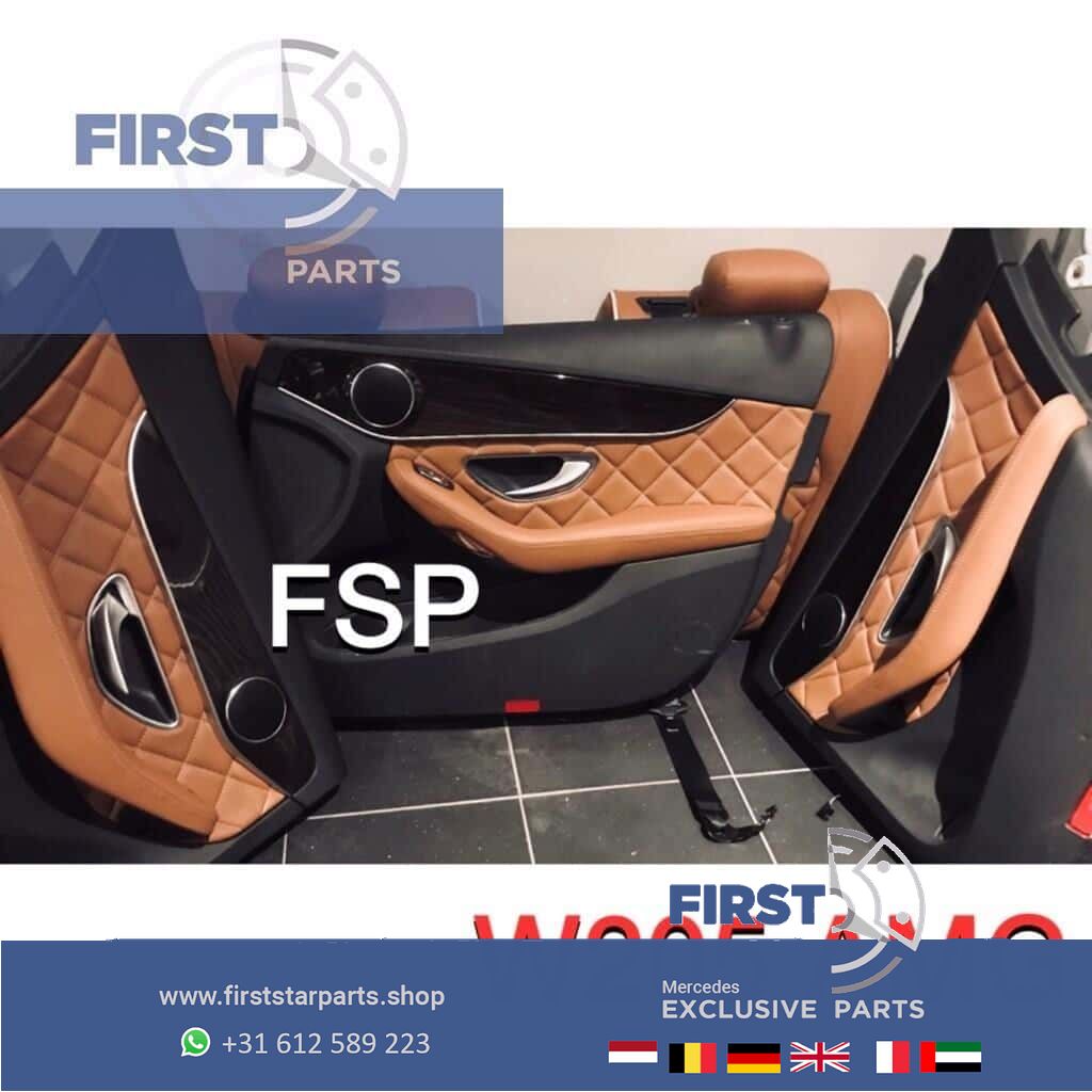 W205 C43 C63 AMG Edition Interieur Mercedes C Clase 2014-2019 bruin leer 43 63 AMG stoelen + achterbank + deurpanelen completo nuevostaat chairs and bench usado en Menorca foto 5