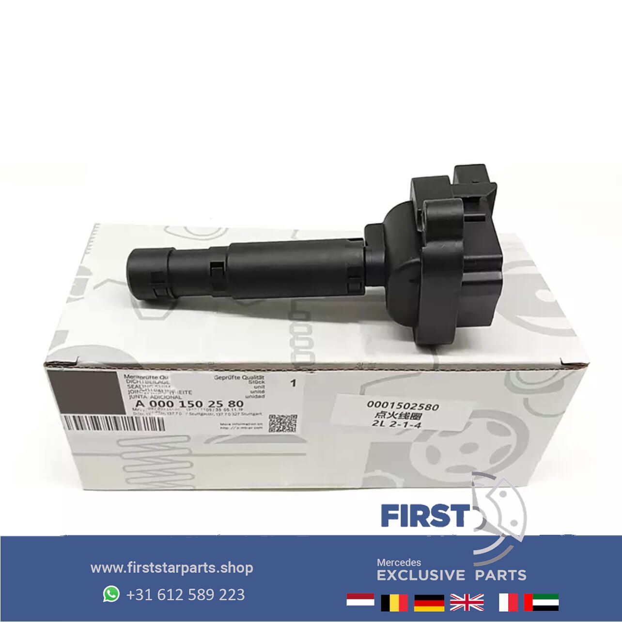 A0001502580 Bobine Voor Mercedes-Benz W203 CL203 W204 S204 S203 C209 A209 / C CL CLK Clase 2001-2014 / AMG ignition coils usado en Menorca foto 3