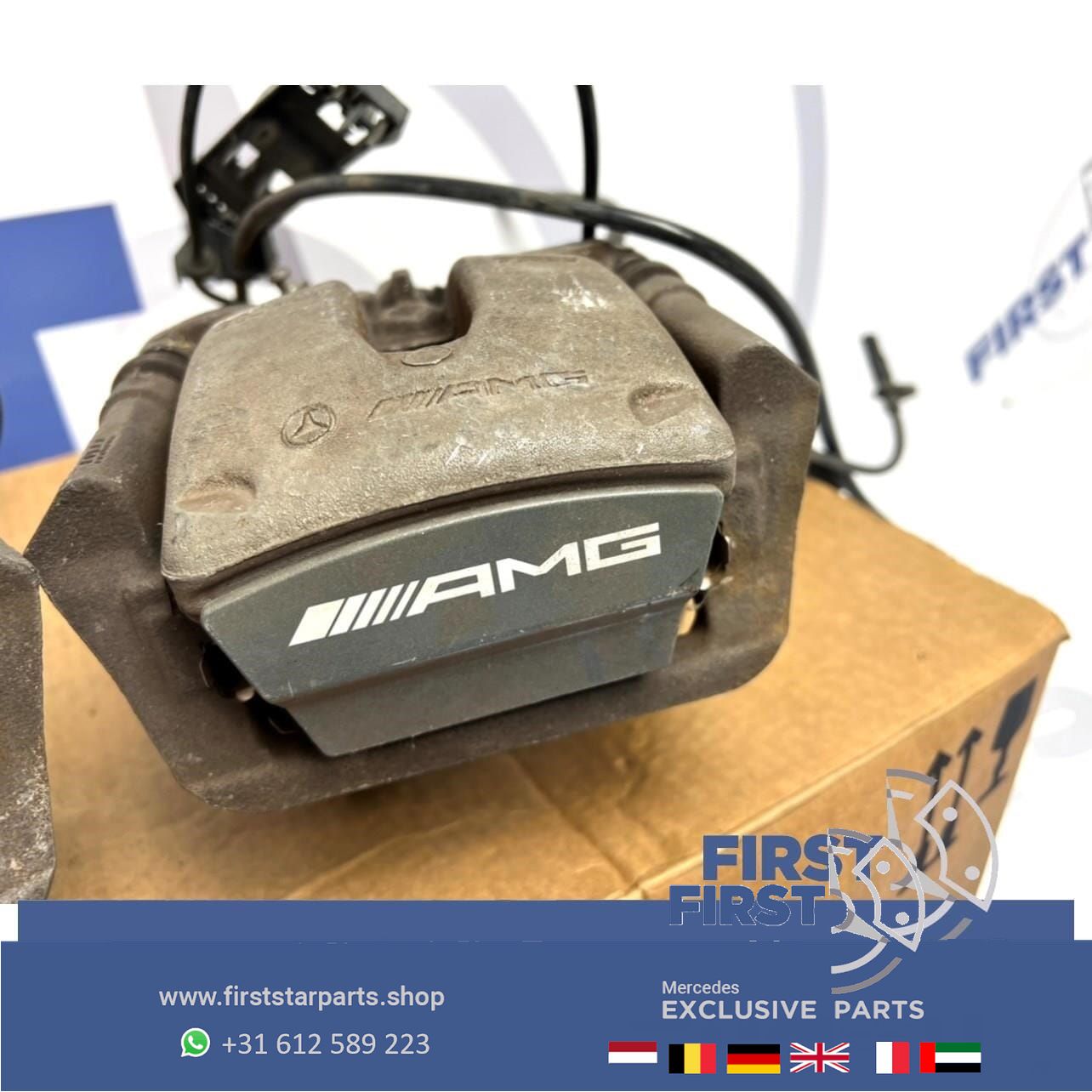 A45 AMG REMKLAUW W176 A Clase A 45 / W117 CLA 45 / W156 GLA 45 REM REMTANG REMKLAUW LINKS / RECHTS ACHTER REMMEN caliper set of 2 usado en Menorca foto 2