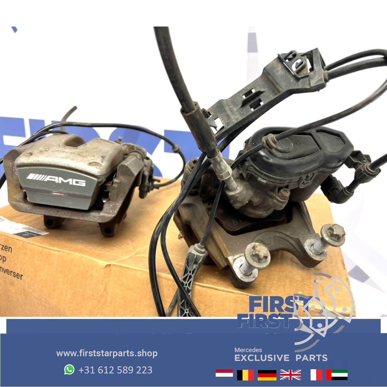 A45 AMG REMKLAUW W176 A Clase A 45 / W117 CLA 45 / W156 GLA 45 REM REMTANG REMKLAUW LINKS / RECHTS ACHTER REMMEN caliper set of 2 usado en Menorca foto 3