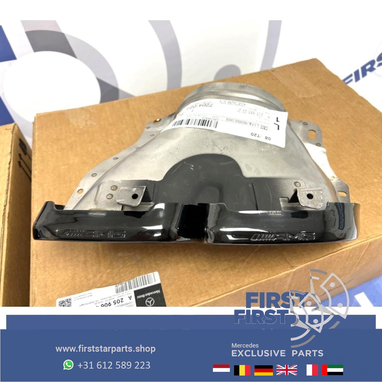2021 FACELIFT 63 AMG escapeSIERSTUKKEN SET ZWART originalINEEL Mercedes C63 E63 CLS63 G63 GLC63 GLE63 GT63 GT63S S63 S65 AMG exhaust decoration usado en Menorca foto 5