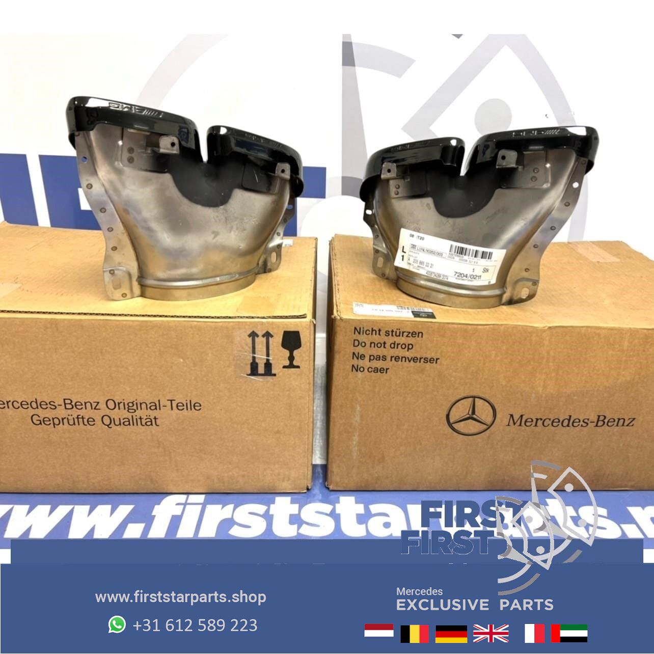 2021 FACELIFT 63 AMG escapeSIERSTUKKEN SET ZWART originalINEEL Mercedes C63 E63 CLS63 G63 GLC63 GLE63 GT63 GT63S S63 S65 AMG exhaust decoration usado en Menorca foto 7