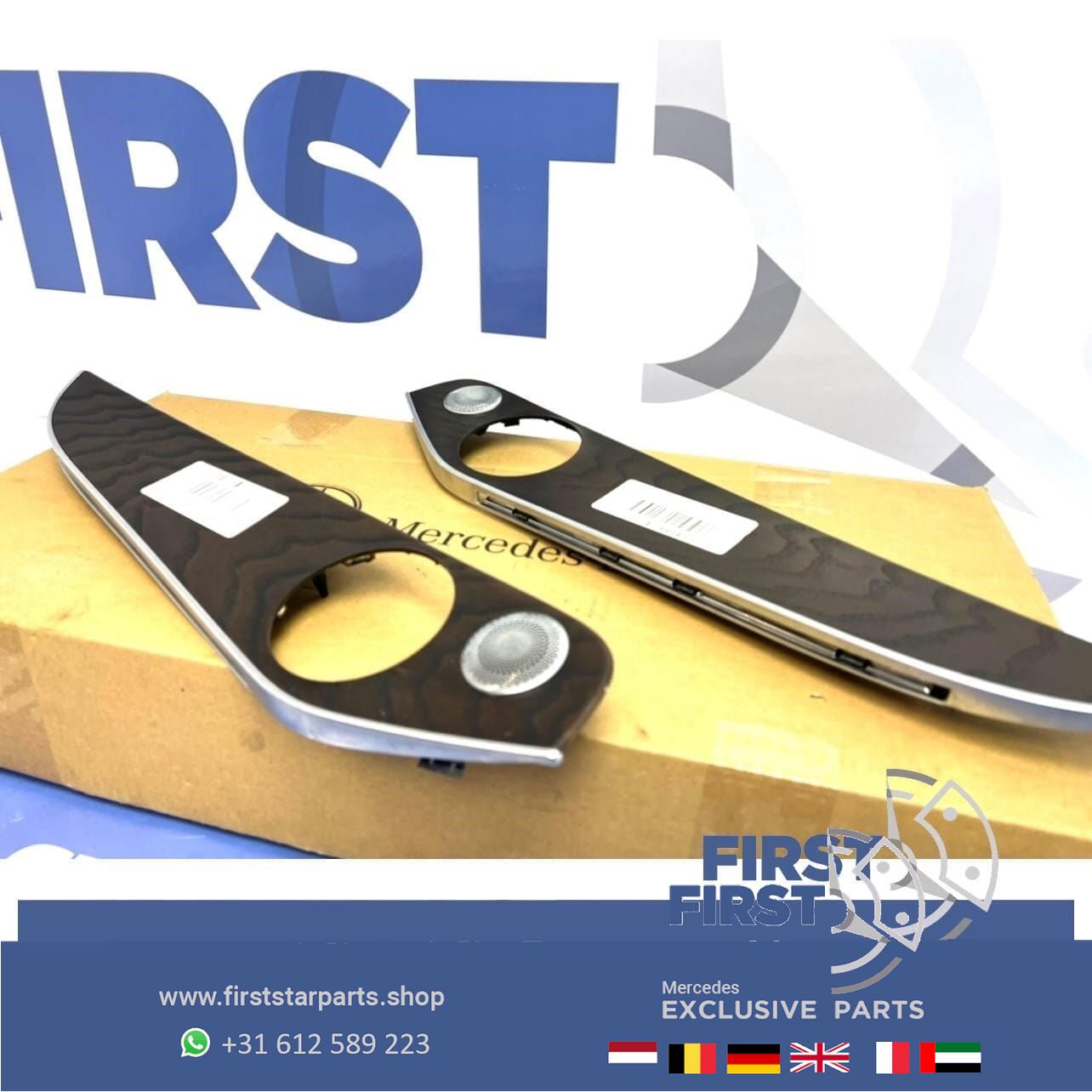 A205 C205 DEURLIJST LINKS + RECHTS ACHTER HOUT BURMESTER memory Mercedes C Clase 2014-2021 C43 C63 C63S AMG HOUT PORTIER SIER LIJST SET (2x) door upholstery door panel set of 2 usado en Menorca